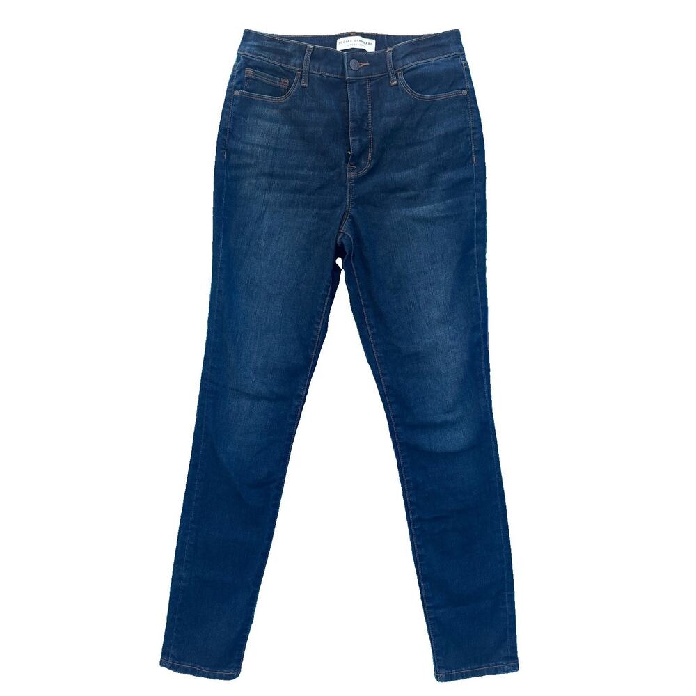 Social Standard By Sanctuary High Rise Skinny Jeans Womens 6/28 Blue Stretch